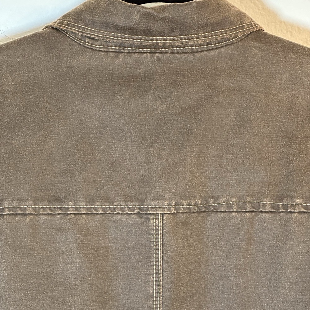 ClearWater Outfitters Faux Suede Ranch Jacket Men Large Snap Front Chore Shacket - Picture 10 of 13